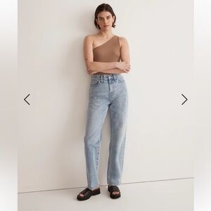 Madewell Petite Baggy Straight Jeans in Olvera Wash 27p